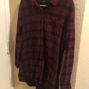 Forever 21 Plaid Oversized Shirt